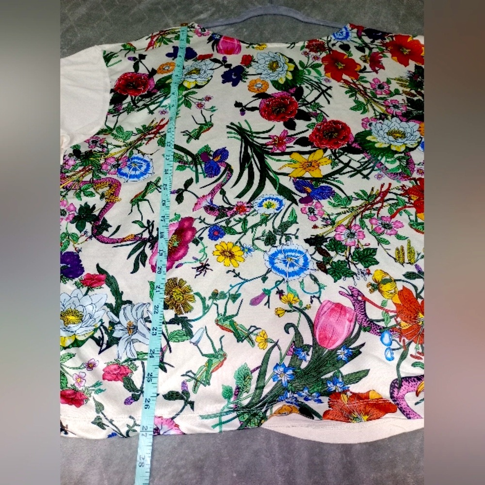 Ellos Multicolor Vintage Floral Women's Blouse size L - Picture 5 of 9